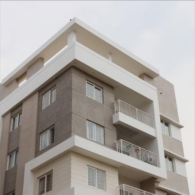Completed residential building exterior